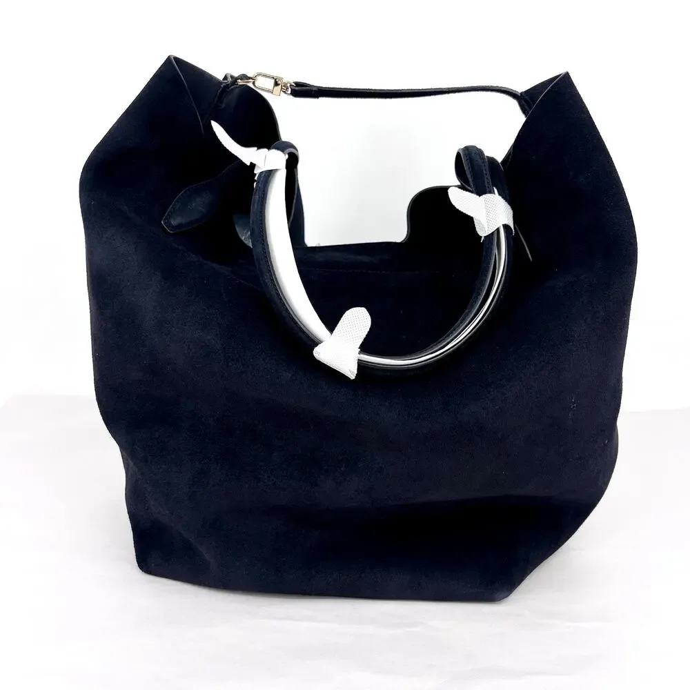 MADEWELL Women's The Oversized Shopper Tote Large Jet Blue Suede NWT
